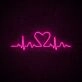 Heart Lines Neon Sign for Artistic Spaces