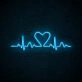 Heart Lines Neon Sign for Artistic Spaces