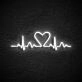 Heart Lines Neon Sign for Artistic Spaces
