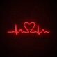 Heart Lines Neon Sign for Artistic Spaces