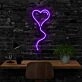 Balloon Heart Neon Sign for Romantic and Playful Spaces