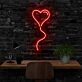 Balloon Heart Neon Sign for Romantic and Playful Spaces