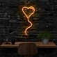 Balloon Heart Neon Sign for Romantic and Playful Spaces