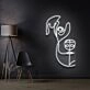 Beagle Line Art Neon Sign for Pet Lovers