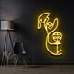 Beagle Line Art Neon Sign for Pet Lovers