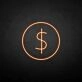 Dollar' neon sign