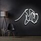 Boxer Line Art Neon Sign for Pet and Sports Enthusiasts