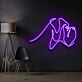 Boxer Line Art Neon Sign for Pet and Sports Enthusiasts