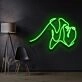 Boxer Line Art Neon Sign for Pet and Sports Enthusiasts