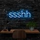 Shush Neon Sign for Playful and Quiet Spaces