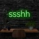 Shush Neon Sign for Playful and Quiet Spaces