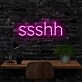 Shush Neon Sign for Playful and Quiet Spaces