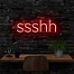 Shush Neon Sign for Playful and Quiet Spaces