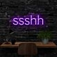 Shush Neon Sign for Playful and Quiet Spaces