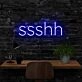 Shush Neon Sign for Playful and Quiet Spaces