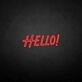'HELLO2' neon sign