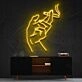 Smokers Hand Neon Sign for Edgy and Bold Decor