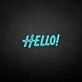 'HELLO2' neon sign