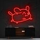 Cartoon Puppy Neon Sign for Kids and Pet Lovers