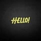 'HELLO2' neon sign