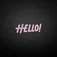 'HELLO2' neon sign