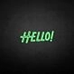 'HELLO2' neon sign