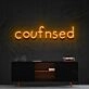 Confused Neon Sign for Playful and Bold Decor