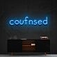 Confused Neon Sign for Playful and Bold Decor