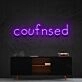 Confused Neon Sign for Playful and Bold Decor