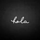 'Hola' neon sign