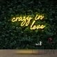 Crazy In Love Neon Sign for Romantic and Playful Spaces