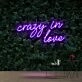 Crazy In Love Neon Sign for Romantic and Playful Spaces