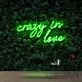 Crazy In Love Neon Sign for Romantic and Playful Spaces