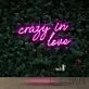 Crazy In Love Neon Sign for Romantic and Playful Spaces