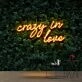 Crazy In Love Neon Sign for Romantic and Playful Spaces