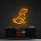 Curious Dog Neon Sign for Pet Lovers and Kids Rooms