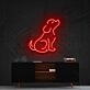 Curious Dog Neon Sign for Pet Lovers and Kids Rooms