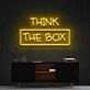 Think Outside The Box Neon Sign for Motivational and Creative Spaces