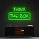 Think Outside The Box Neon Sign for Motivational and Creative Spaces