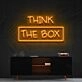 Think Outside The Box Neon Sign for Motivational and Creative Spaces