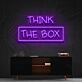 Think Outside The Box Neon Sign for Motivational and Creative Spaces