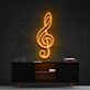 Treble Clef Neon Sign for Music Lovers and Studios