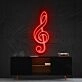 Treble Clef Neon Sign for Music Lovers and Studios