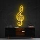 Treble Clef Neon Sign for Music Lovers and Studios