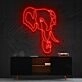 Elephant Line Art Neon Sign for Nature and Animal Lovers
