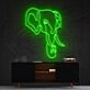 Elephant Line Art Neon Sign for Nature and Animal Lovers