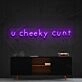 U Cheeky Cxnt Neon Sign for Bold Statements