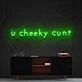 U Cheeky Cxnt Neon Sign for Bold Statements