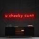 U Cheeky Cxnt Neon Sign for Bold Statements