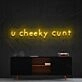 U Cheeky Cxnt Neon Sign for Bold Statements